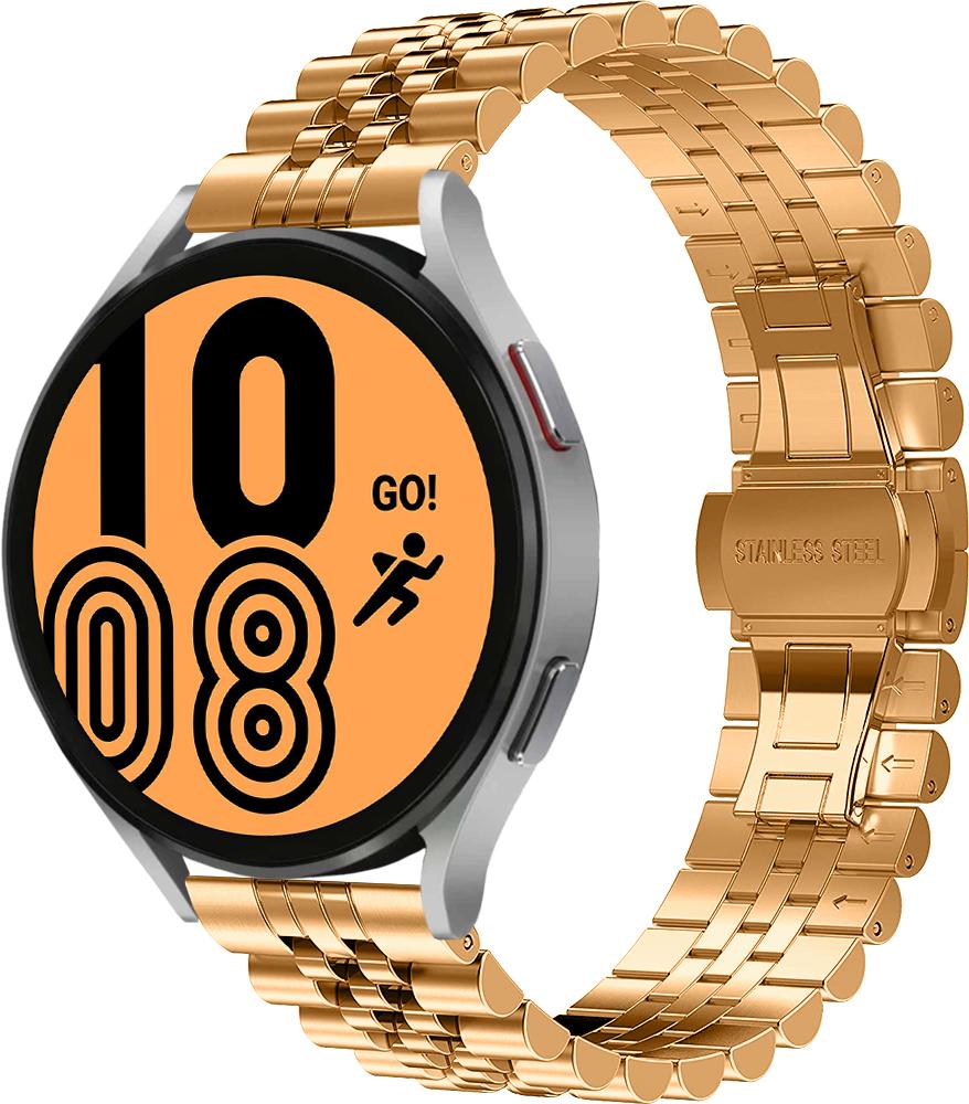 Браслет металлический Stech для Galaxy Watch 4 44 мм Rose Gold (26907-27)