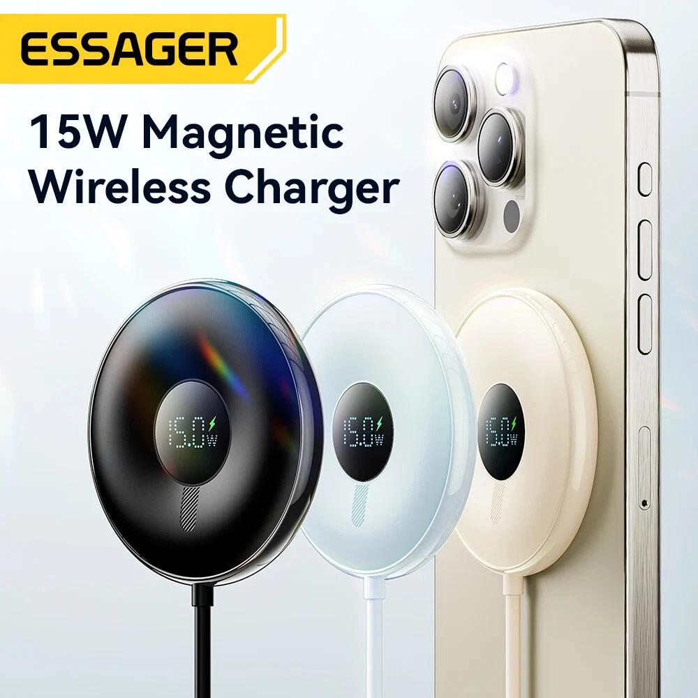 Зарядное устройство беспроводное Essager Qi Magnetic Charger ES-WC10 15W Blue - фото 8 Зарядное устройство беспроводное Essager Qi Magnetic Charger ES-WC10 15W Blue - фото 8