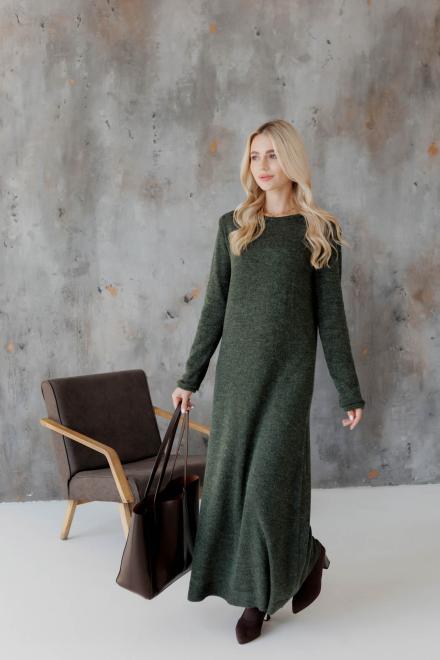 Платье макси ART KNIT Николь L Темно-зеленый (42503)