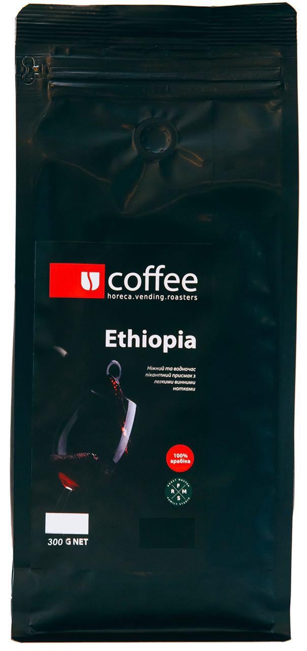 Кава зернова Ucoffee Ethiopia 100% Арабіка 300 г (К544/5)