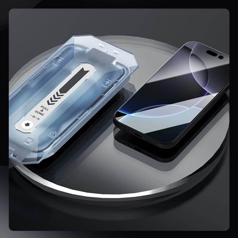 Противоударное защитное стекло Nillkin (CP+PRO) для Apple iPhone 16 Pro Max (6.9") (+ аппликатор) Черный - фото 7