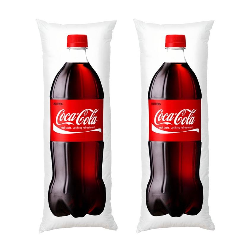 Подушка дакимакура Большая бутылка Coca-Cola габардин 120х40 см (111803-1)