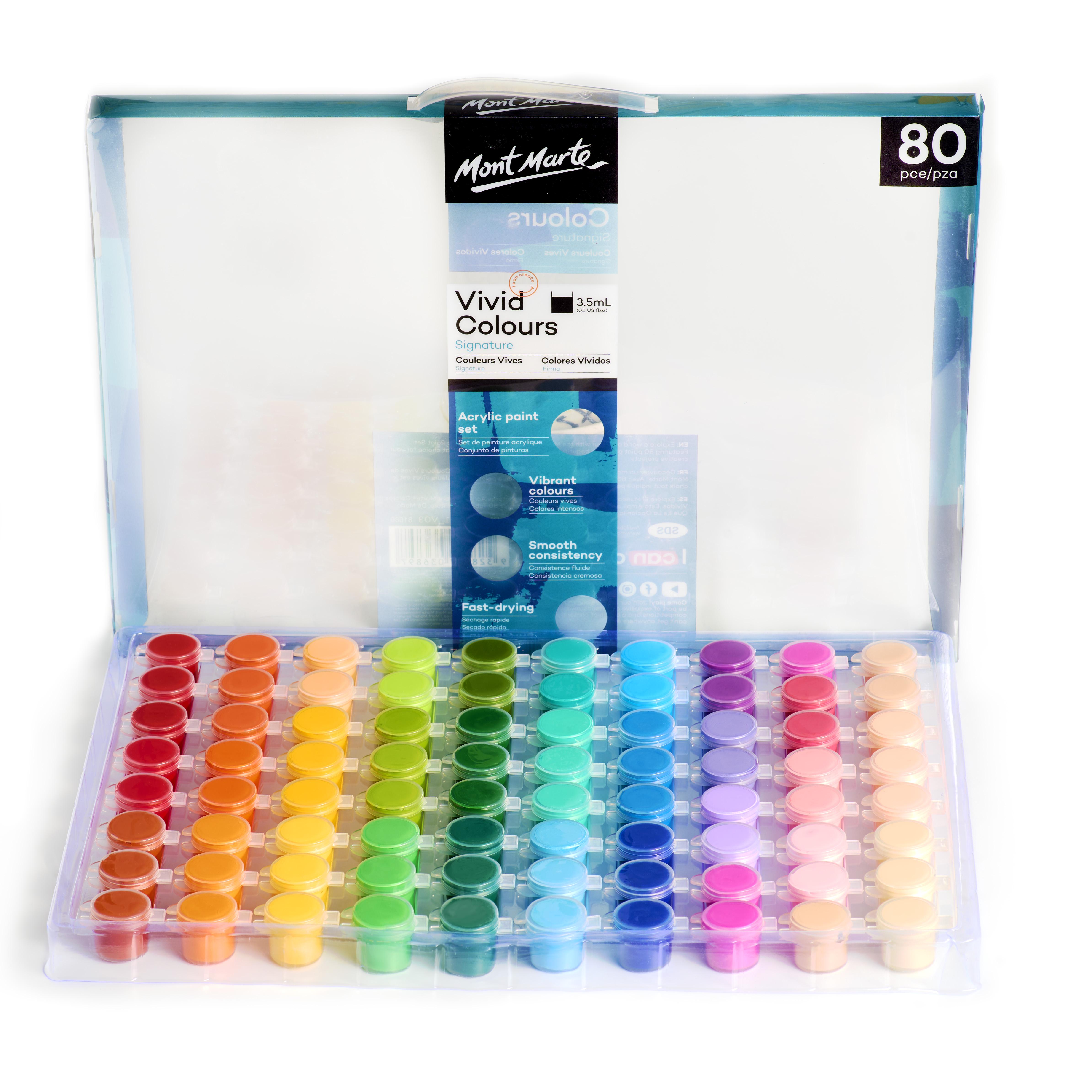 Набор акриловых красок Mont Marte Vivid 80 штук