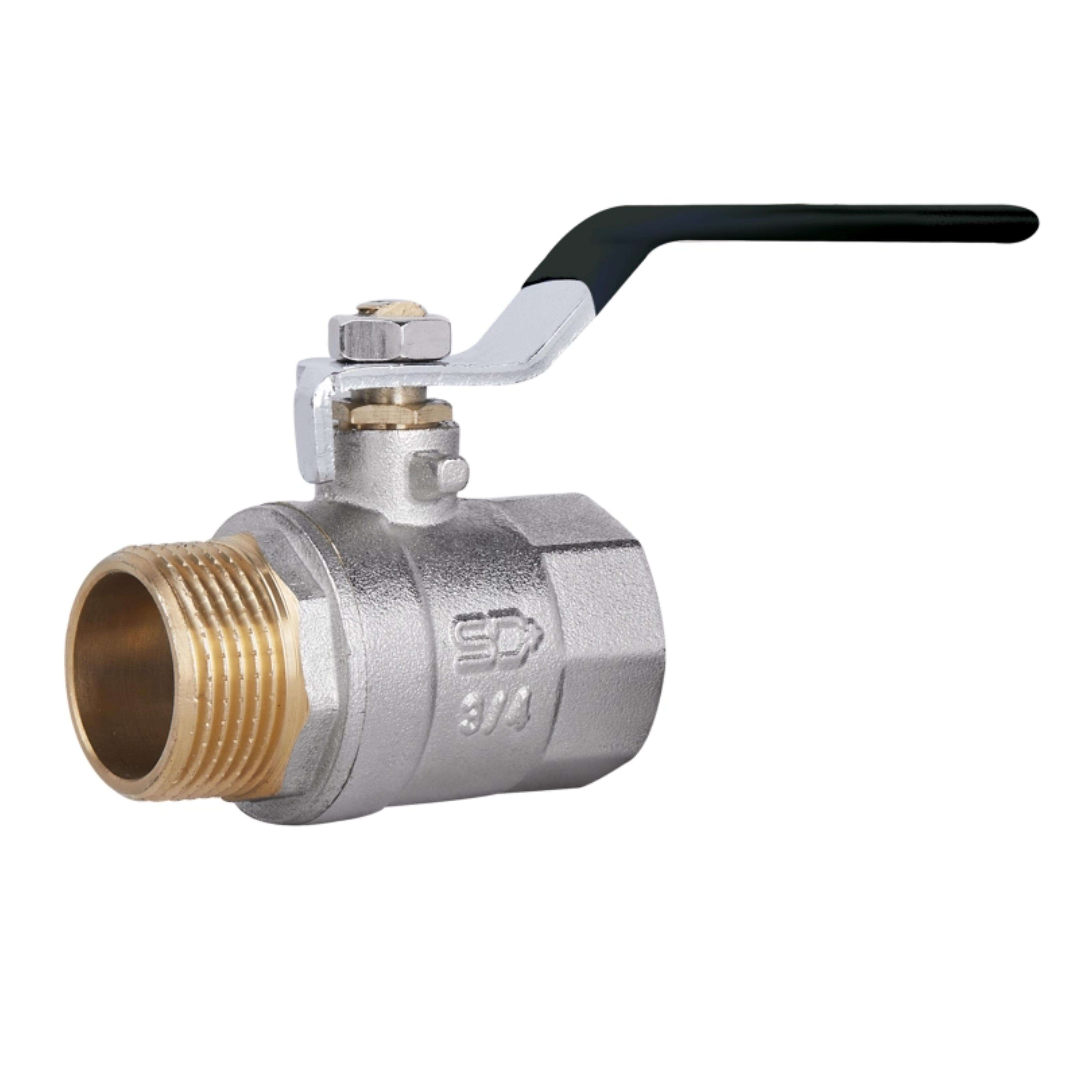 Кран шаровой Thermo Alliance Base 3/4"ВЗ прямой латунный никелированный рычаг PN40 (SD605W20) Кран шаровой Thermo Alliance Base 3/4"ВЗ прямой латунный никелированный рычаг PN40 (SD605W20)