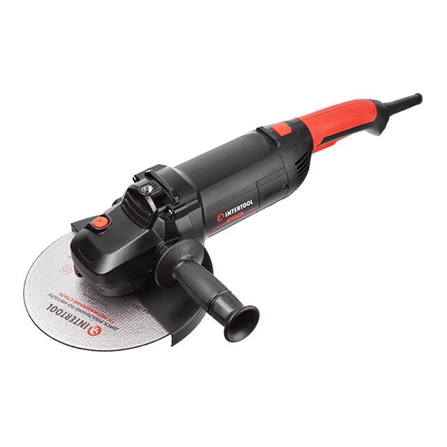 Шліфмашина кутова Intertool 2400 Вт 230 мм 6300 об/хв плавний пуск (WT-0228)