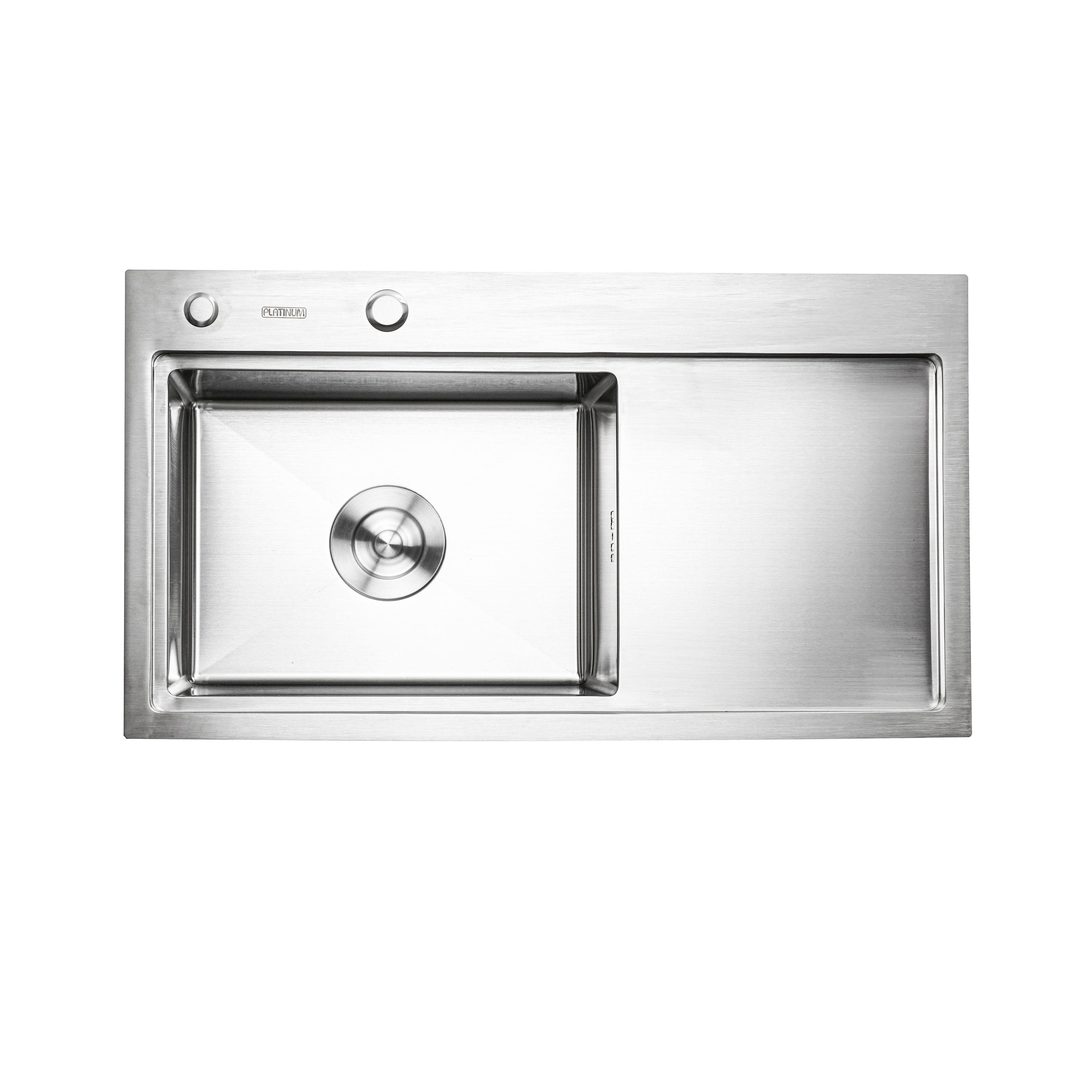 Мийка кухонна Platinum PLS-A32273 прямокутна з нержавіючої сталі 780x430 мм (152395) Мийка кухонна Platinum PLS-A32273 прямокутна з нержавіючої сталі 780x430 мм (152395)