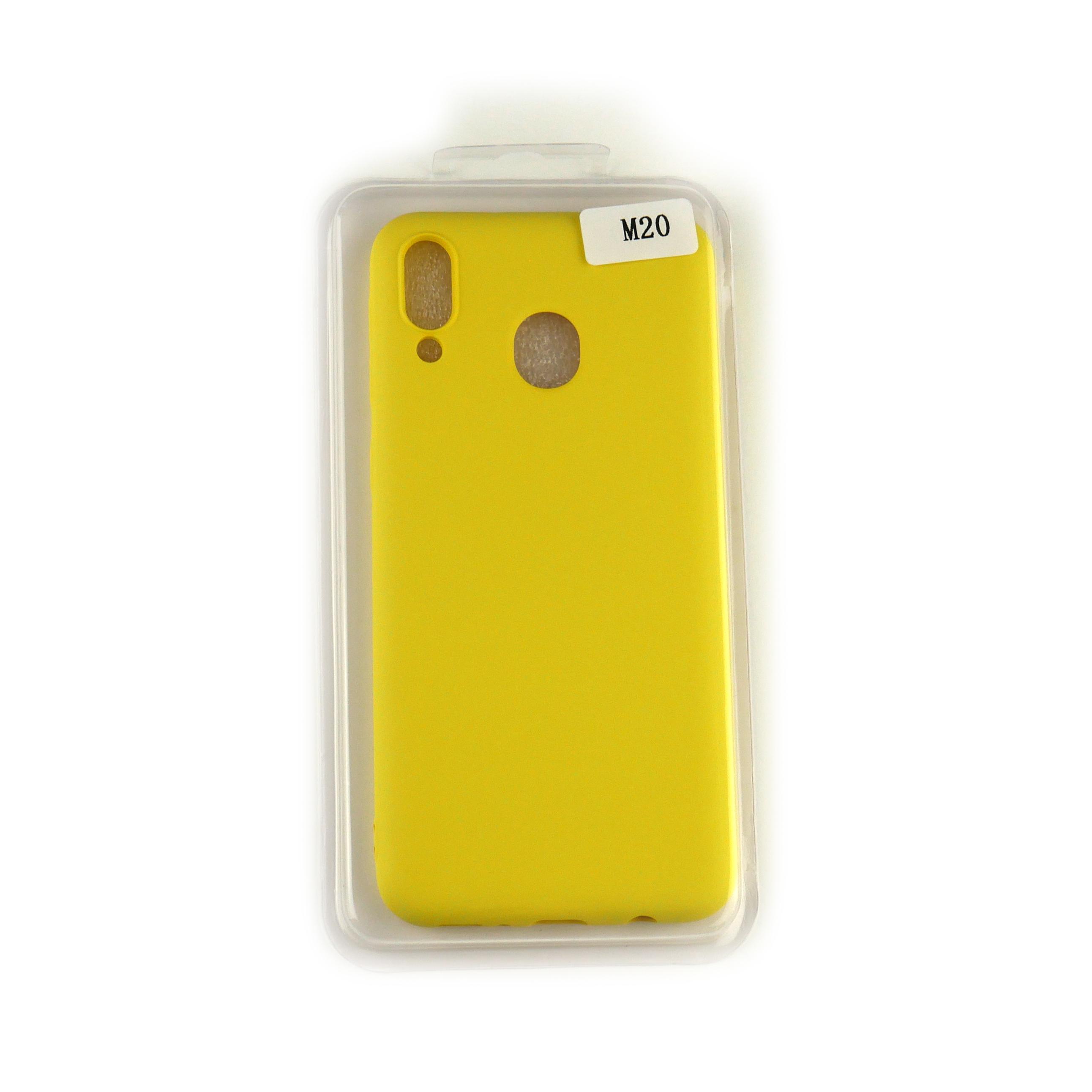 Чехол Silicone Case Full Cover Samsung M20 Желтый