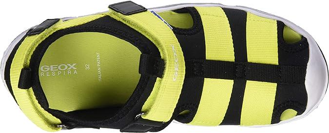 Сандалии с закрытым носком Geox Wader р. 32 Black Lime (15391705) - фото 3