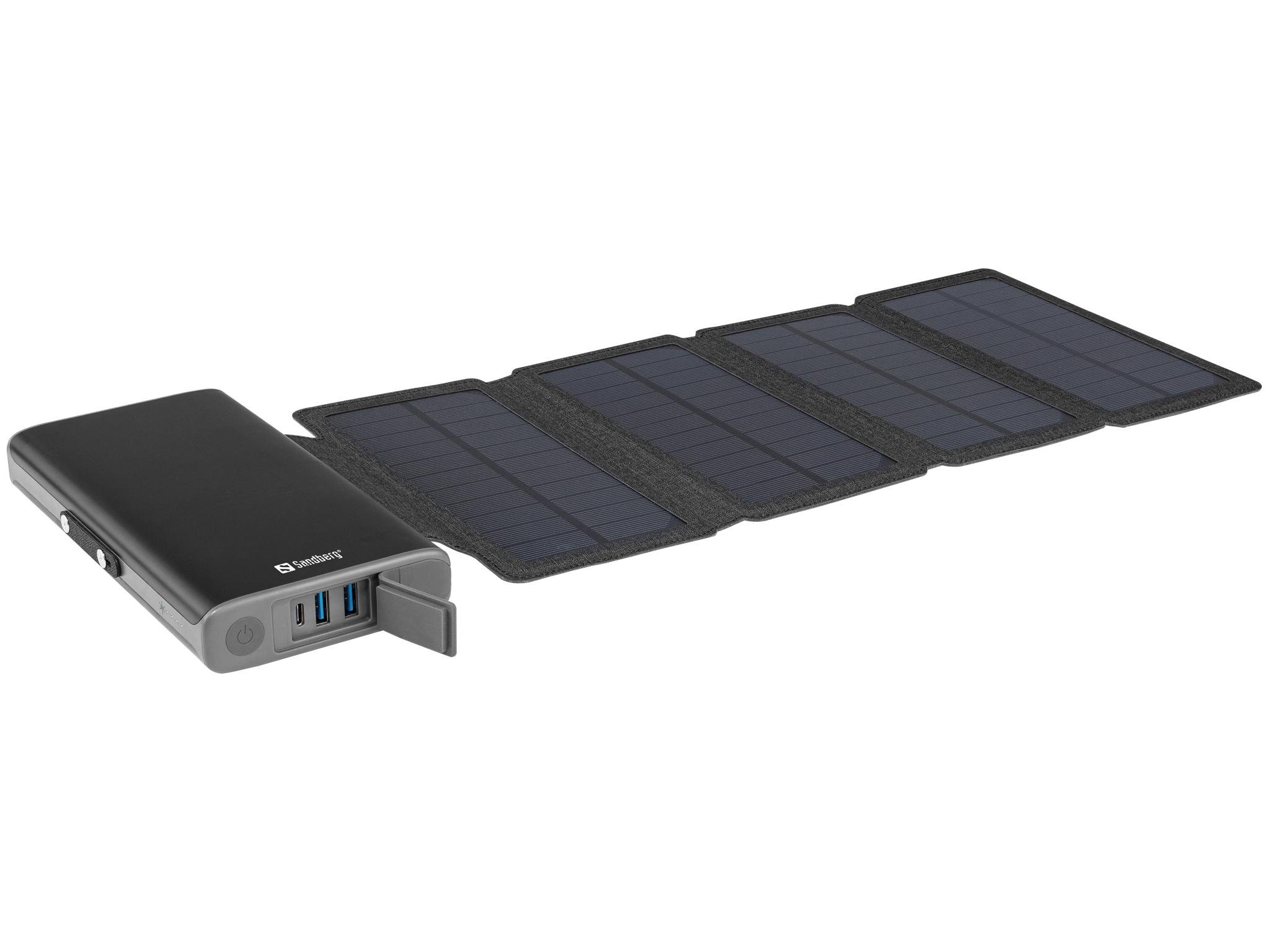 Павербанк із сонячною панеллю Sandberg Solar 4-Panel 25000 (420-56)