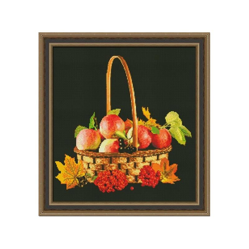 Набір для вишивання хрестиком Юнона 0119 Яблука і горобина (1862)
