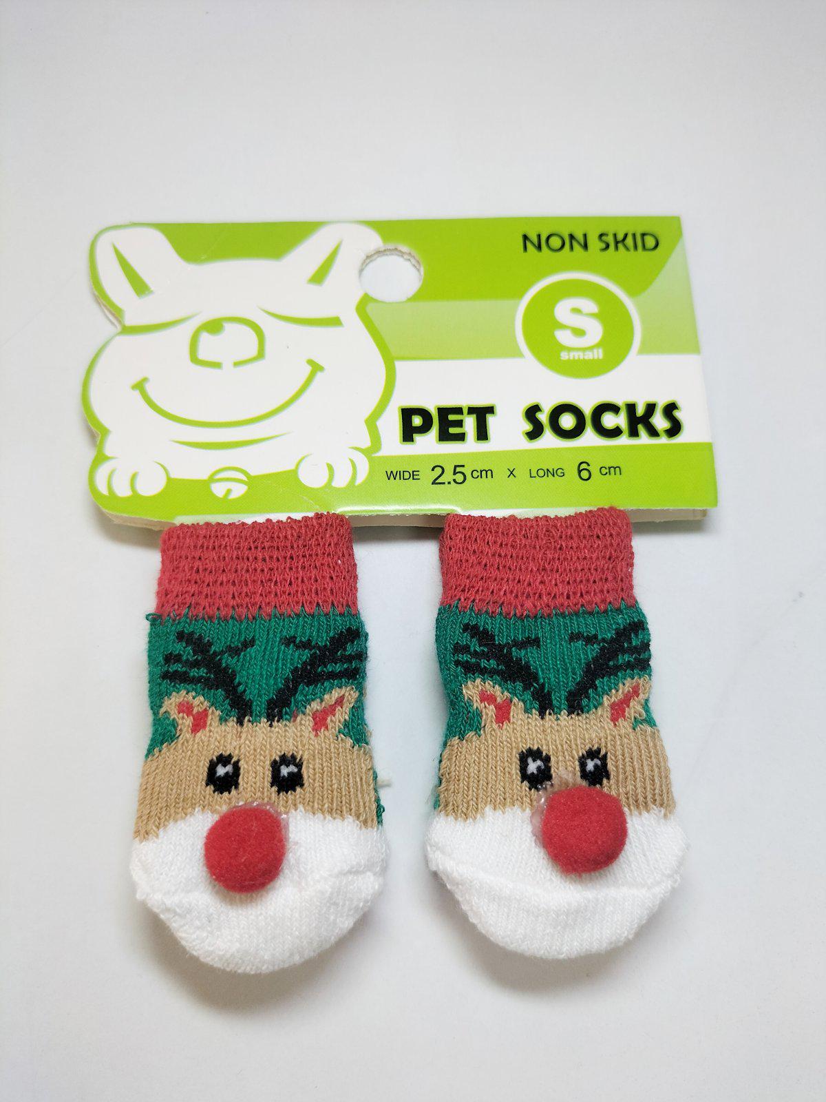 Носки для животных новогодние S 2,5х6 см (ШК001)