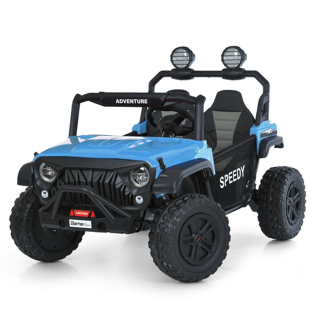 Детский электромобиль на аккумуляторе Джип Jeep M 6206 двухместный с пультом р/у для детей 3-8 лет Синий (2687494252)