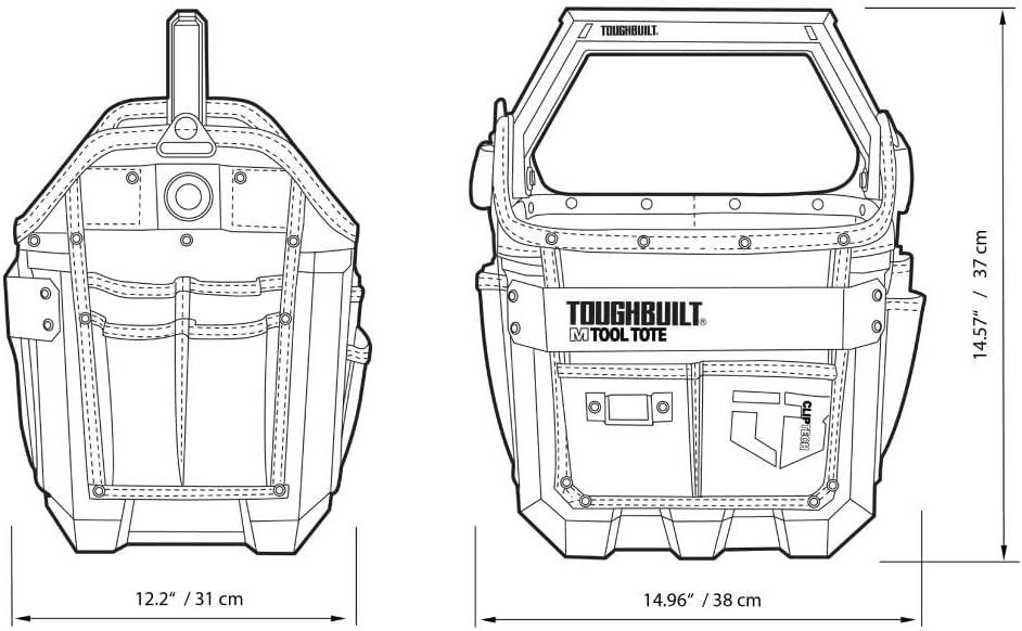 Сумка для інструментів ToughBuilt з відкритою горловиною (TB-CT-82-12-BEA) - фото 8