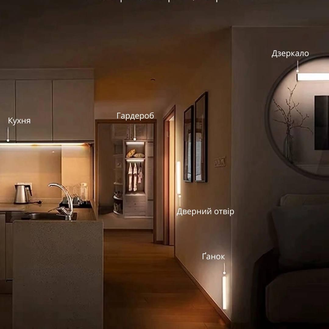 Лампа бездротова BodasanLED з датчиком руху 50 см (2467758507) - фото 6 Лампа бездротова BodasanLED з датчиком руху 50 см (2467758507) - фото 6