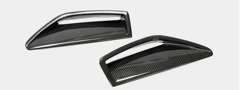 Вентиляционные отверстия переднего бампера DDCarbon для Audi A6 C8 2018- рр. натуральный карбон (132961)