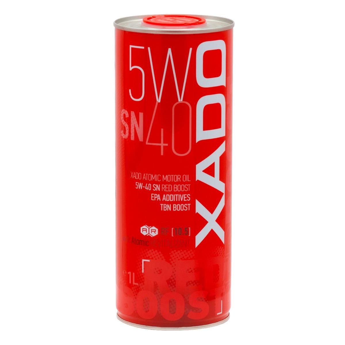 Моторное масло XADO Atomic Oil 5W-40 SN Red boost синтетическое 1 л