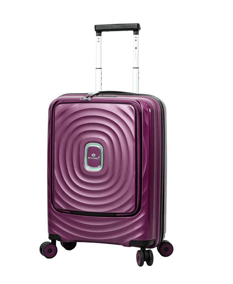 Чемодан дорожный маленький под ручную кладь Snowball 35203 полипропилен S 35 л Фиолетовый