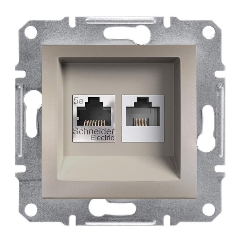 Розетка компьютерная Schneider Electric Asfora RJ45 5E ABS Бронзовый (EPH4900169)