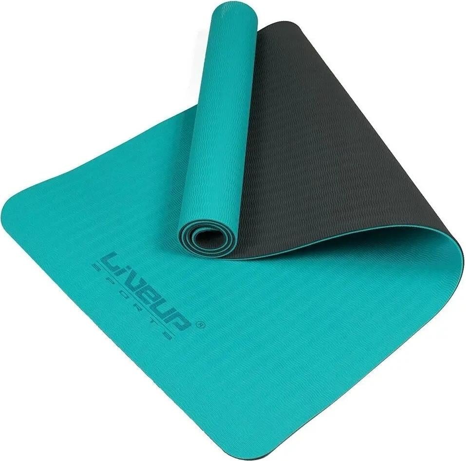 Килимок для йоги LiveUp TPE YOGA MAT Бірюзовий (LS3237-06g) Килимок для йоги LiveUp TPE YOGA MAT Бірюзовий (LS3237-06g)
