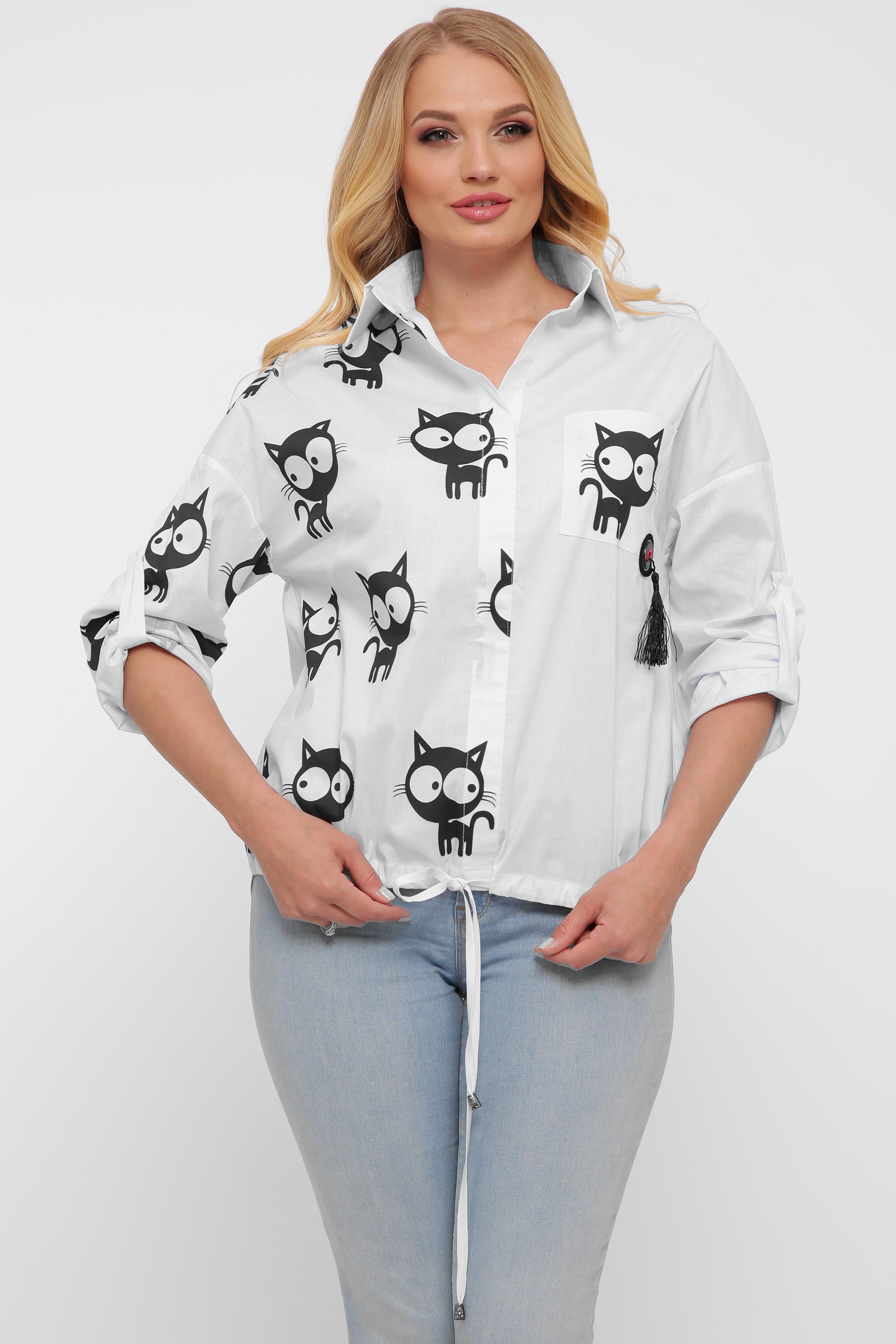 Рубашка VLAVI Китти р. 56 Черно-белая (127602-56)