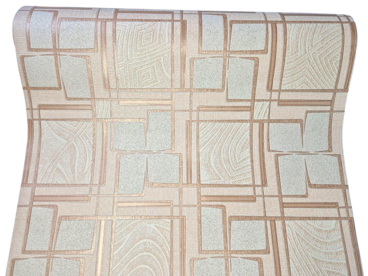 Шпалери вінілові 9421-02 з геометрією для коридору/кухні/вітальні 10x0,53 м Бежево-коричневий (2561468652) - фото 3