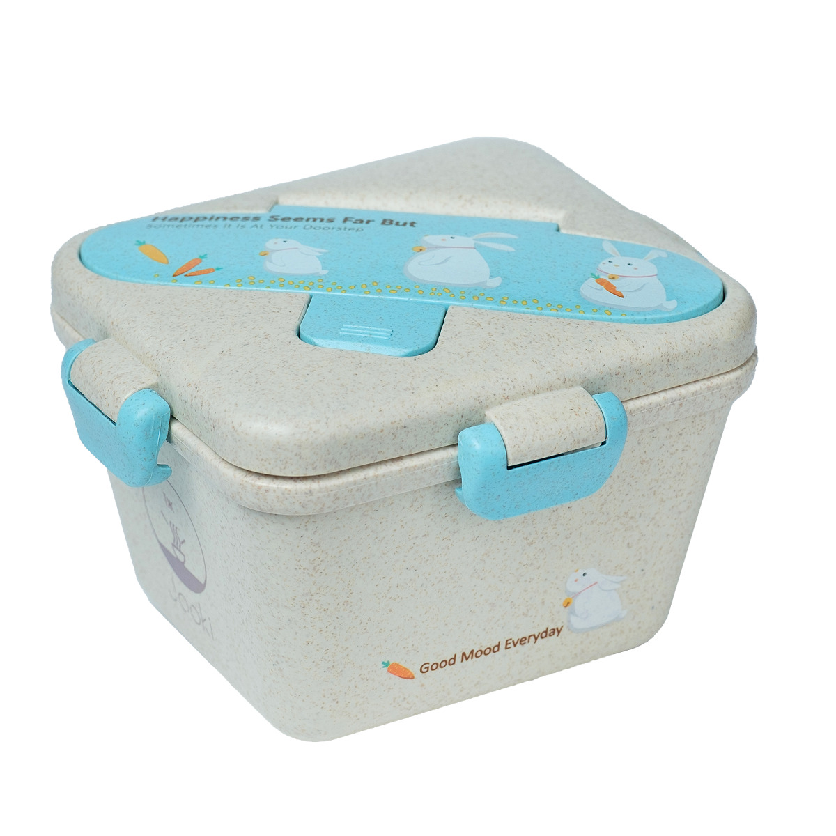 Ланч-бокс Jooki Good Mood из экоматериала 750 мл Бирюзовый