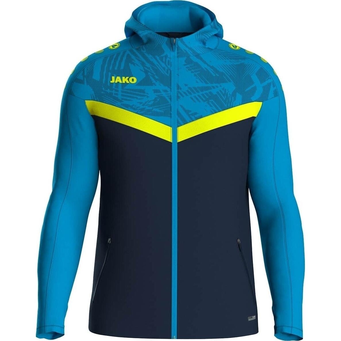 Олімпійка з капюшоном Jako ICONIC M Синьо-жовтий (6824-914)