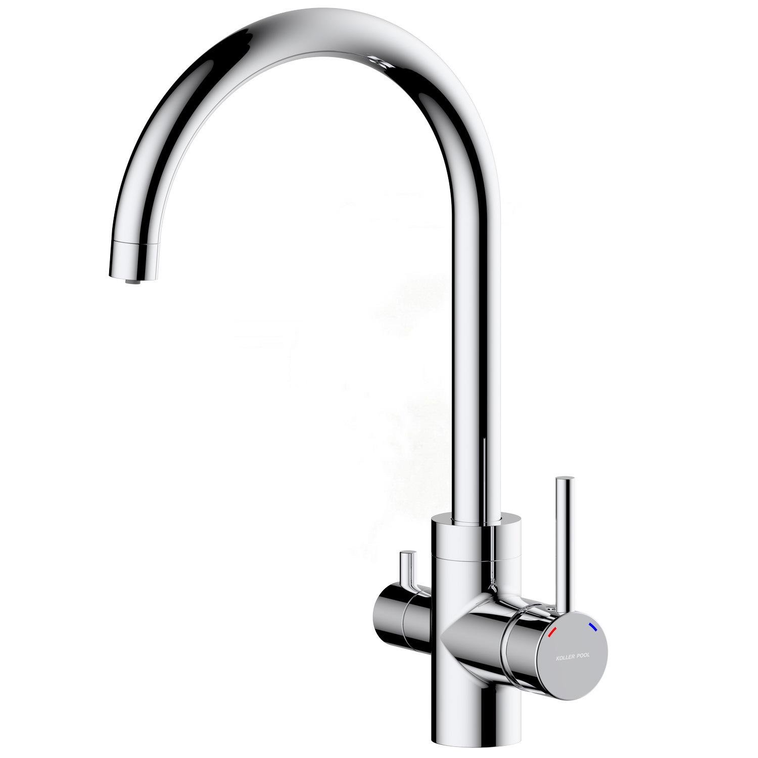 Смеситель для кухни Koller Pool Orion Double ORD0500F на две воды Хром (157709)