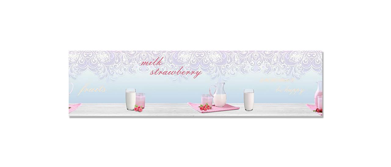 Наклейка виниловая на кухню Zatarga Малиновый коктейль 650х2500 мм (1289776385)