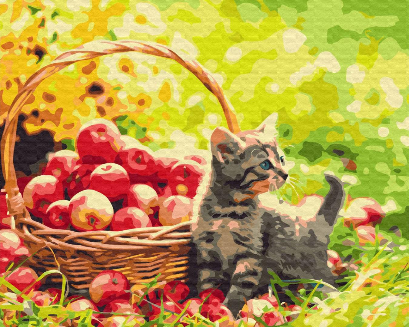 Картина по номерам Brushme Яблочный котик 40x50 см (BS52657)