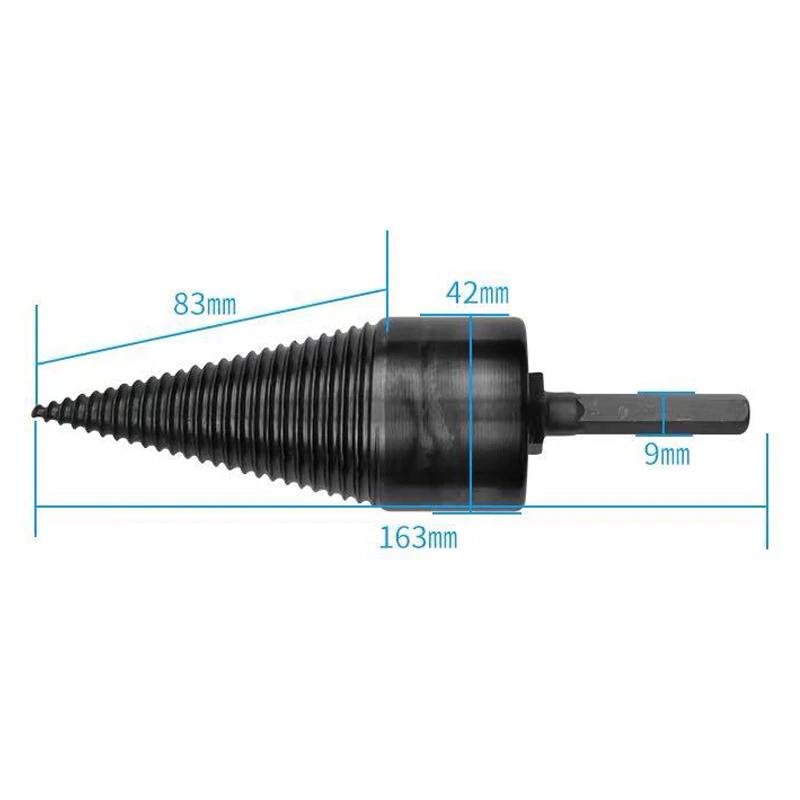 Свердло-дровокол конусний для розколювання колод 42 мм (32198-02) - фото 10