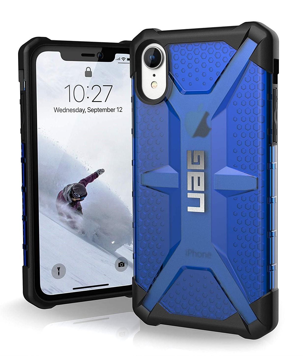 Чехол прозрачный противоударный милитари UAG Plasma для Iphone XR 6.1" Cobalt