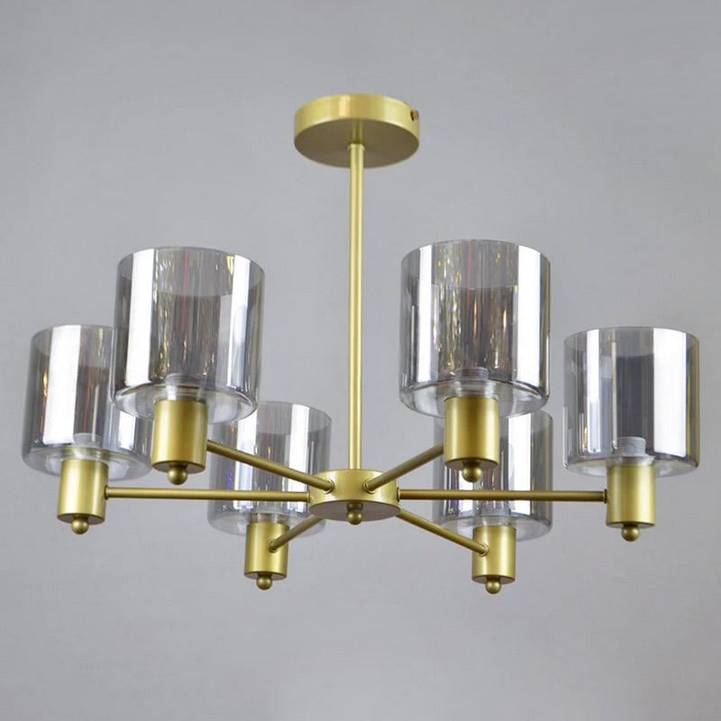 Люстра потолочная Light House NM-14430/6 GD BR на шесть ламп Светлая бронза
