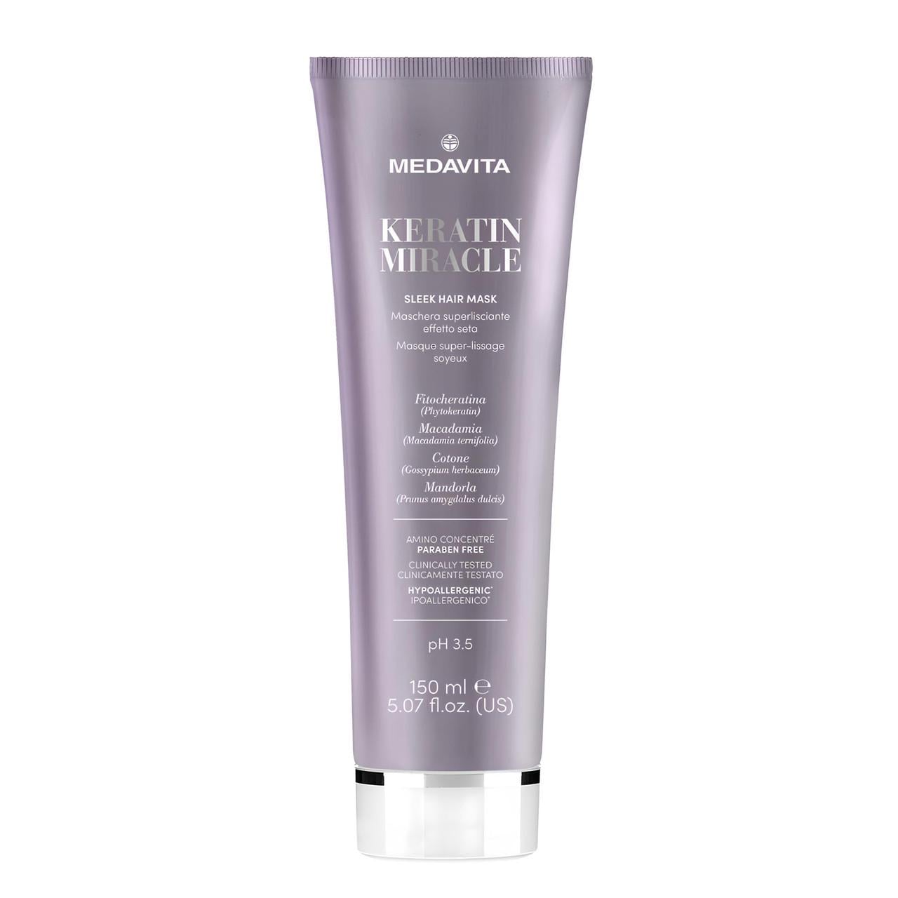 Маска с эффектом шелка Medavita Keratin Miracle Sleek Hair Mask (02438)