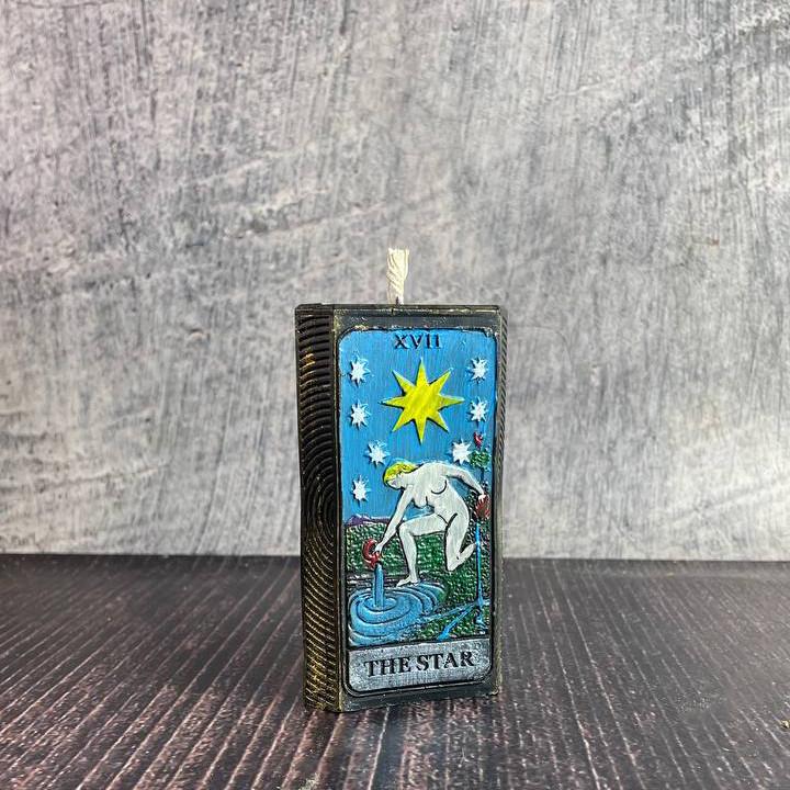 Свеча восковая карта Таро-Звезда (1301)