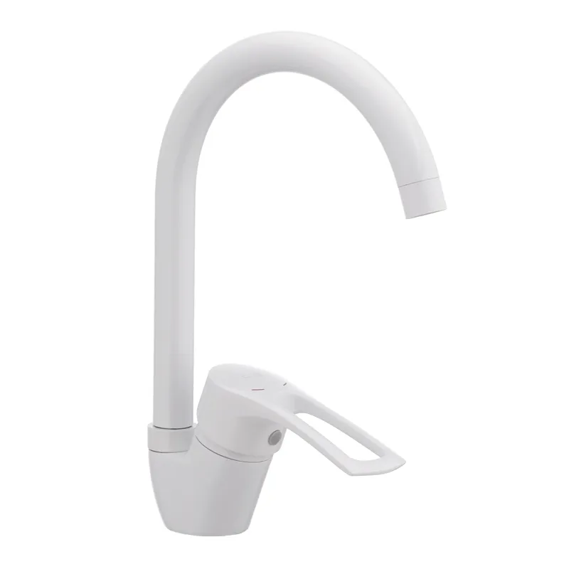 Смеситель для кухни Cron Hansberg 777-G Белый (CR0792)