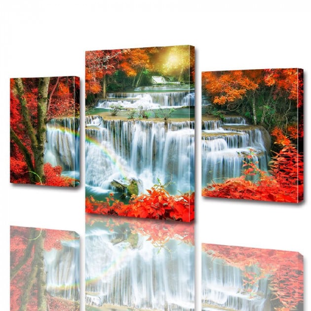 Картина модульная 3 части ArtStar Водопад 120х180 см ADNA0003