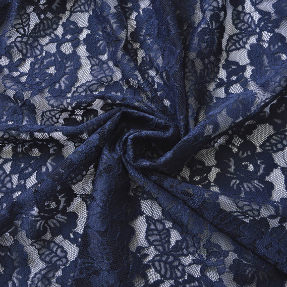 Ткань гипюр IDEIA Фламенко 1,4 м Темно-синий (2200004113807)