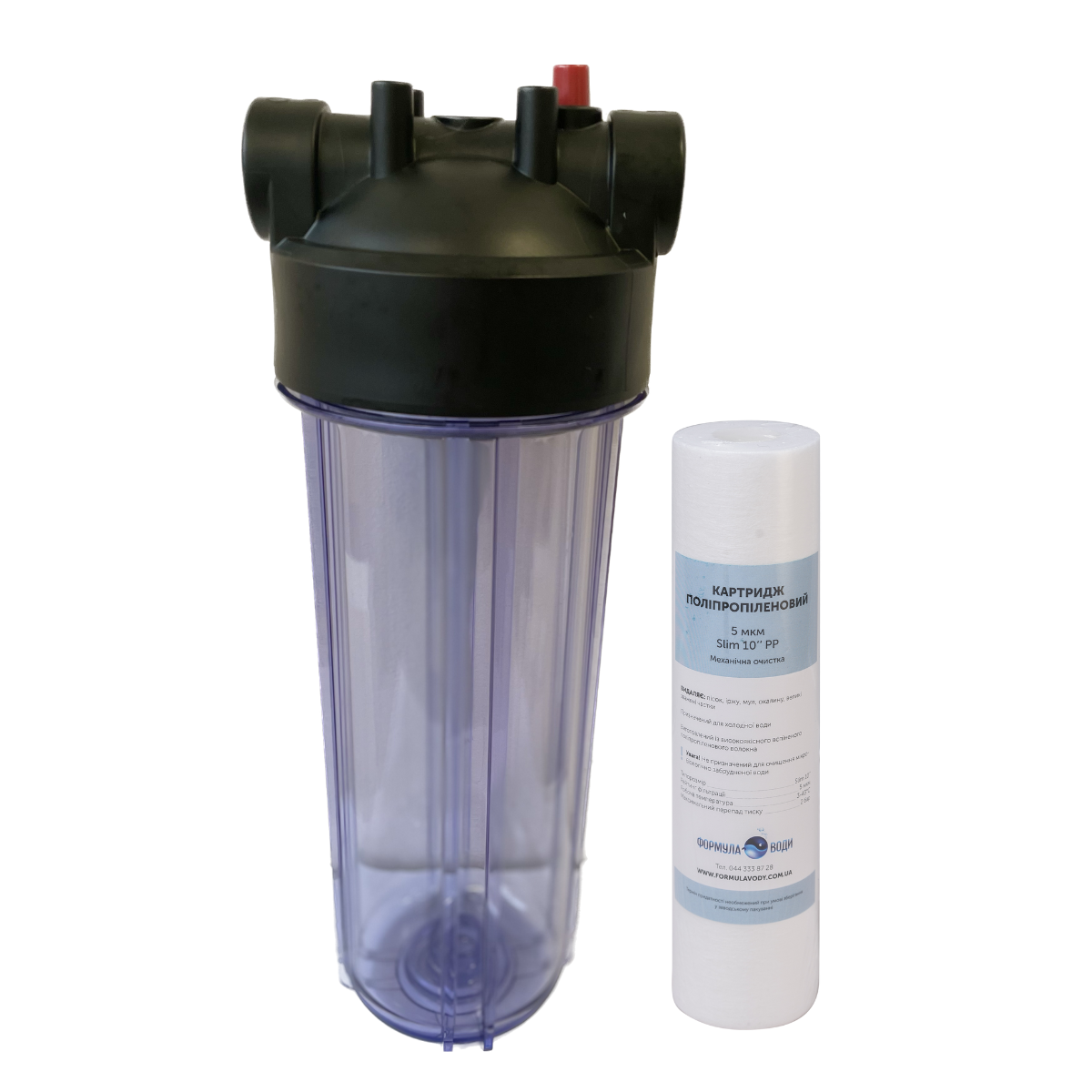 Фильтр механической очистки Formula Vody типа Slim 10" с картриджем 5 мкм (261)