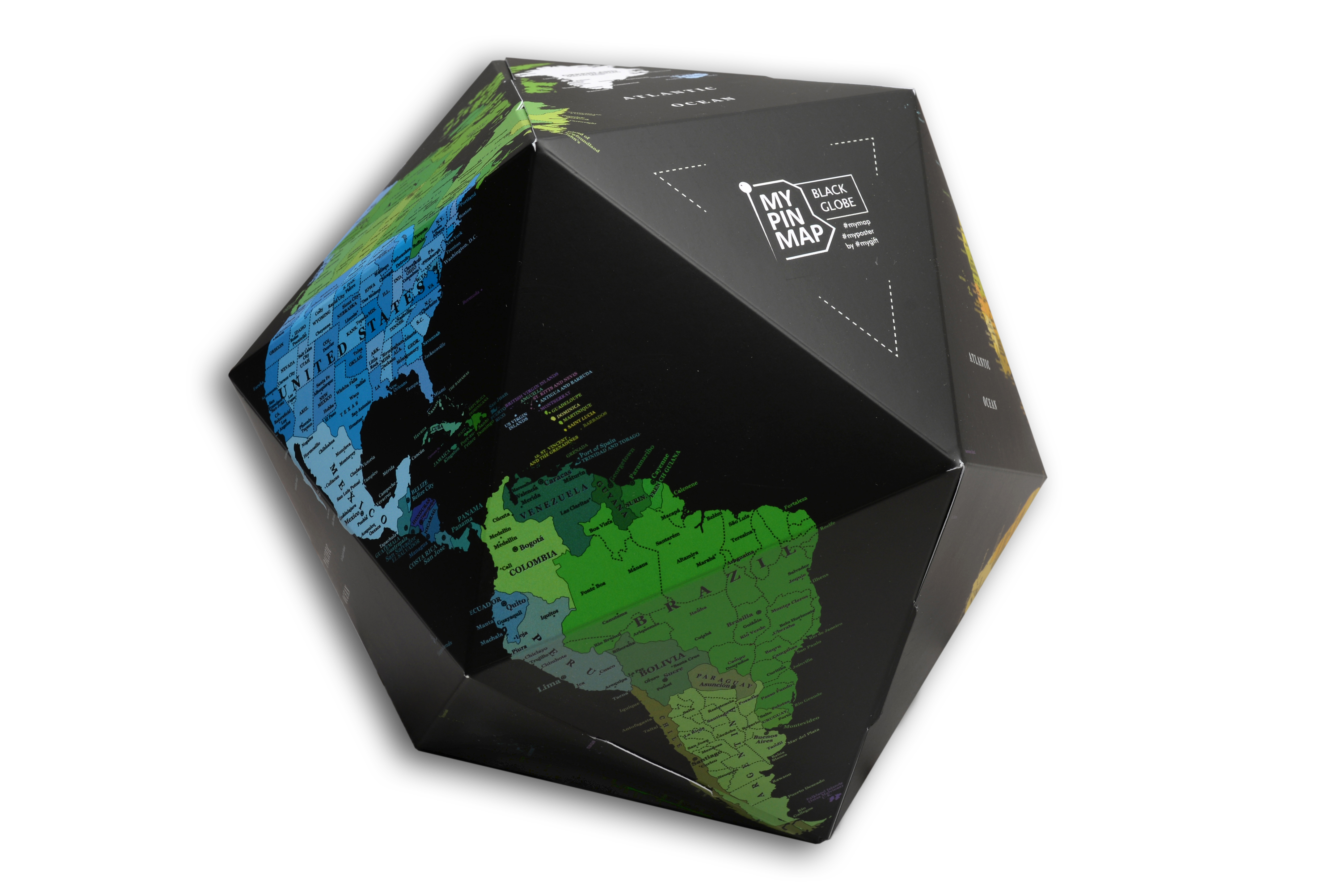 3D Глобус My Pin Map Globe Black - фото 1