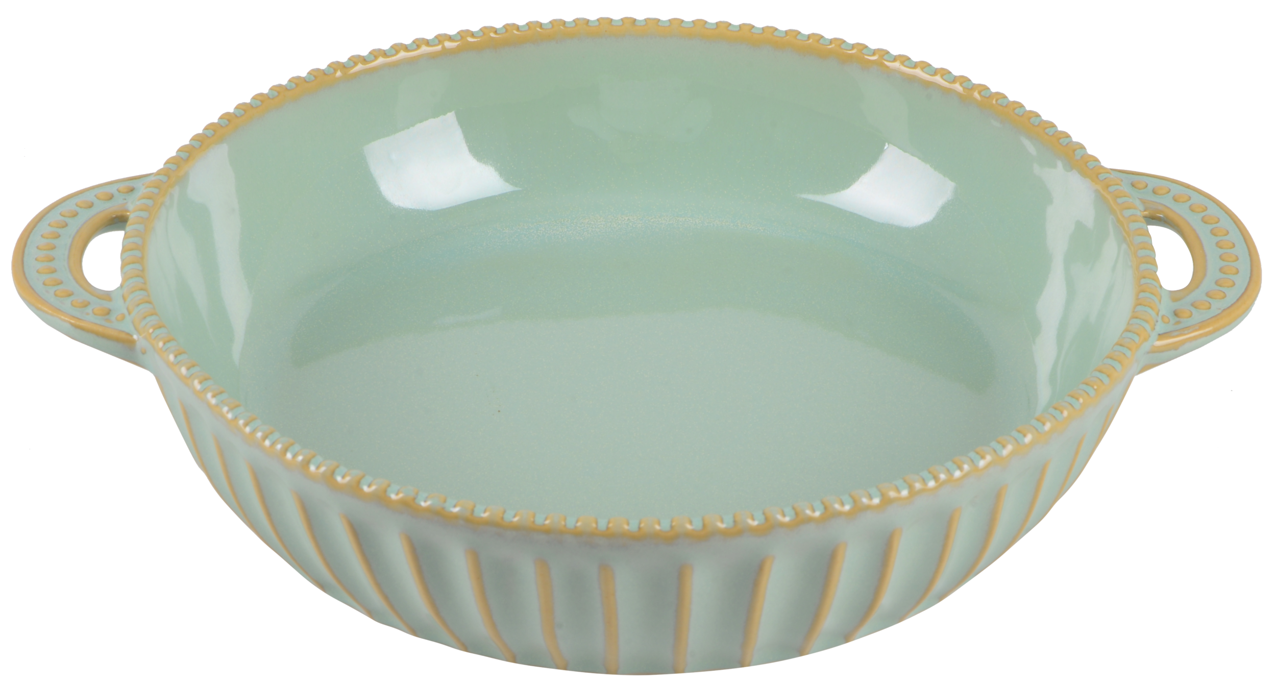 Форма для выпечки Limited Edition Allegra Oliva круглая керамическая 31x25x6 см (GJH012-31-2-131)