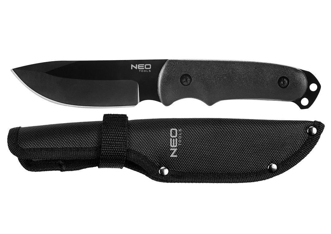 Нож охотничий Neo Tools 63-108 в нейлоновом чехле 3Cr13 22/10,8 см (566275)
