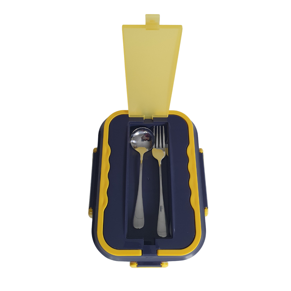 Ланч-бокс с подогревом 3 секции с приборами (BBN-76-Blue)