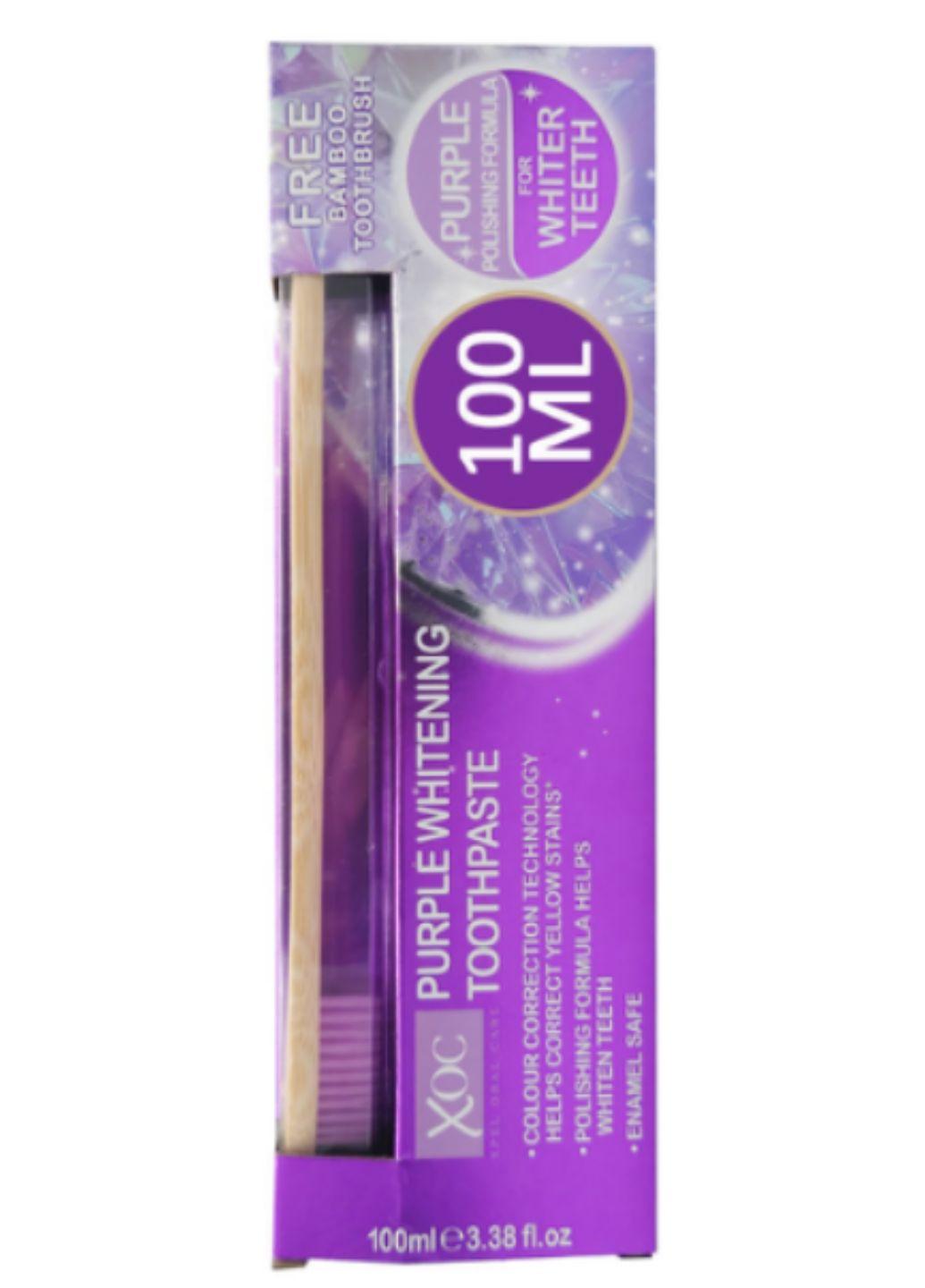 Зубна паста відбілююча Xpel Purple Whitening Toothpaste 100 мл з бамбуковою зубною щіткою - фото 2