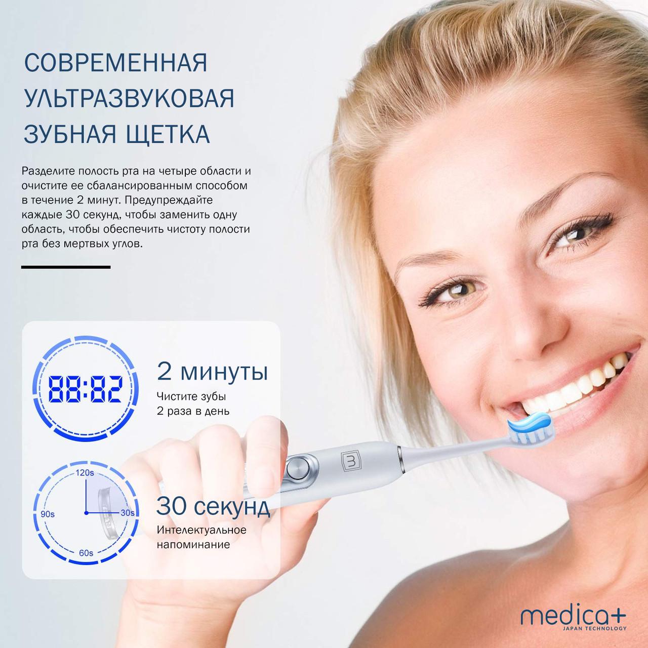 Набір для комплексного догляду за порожниною рота MEDICA+ Me гa Dental зубна щітка насадки 4 шт + стаціонарний іригатор 7.0 - фото 6