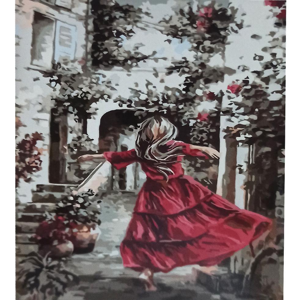 Картина по номерам Strateg Премиум Танец во дворе 30x40 см (SS-6542)