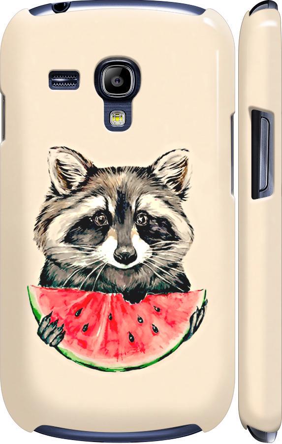 Чехол на Samsung Galaxy S3 mini Енотик с арбузом (4605c-31-42517)
