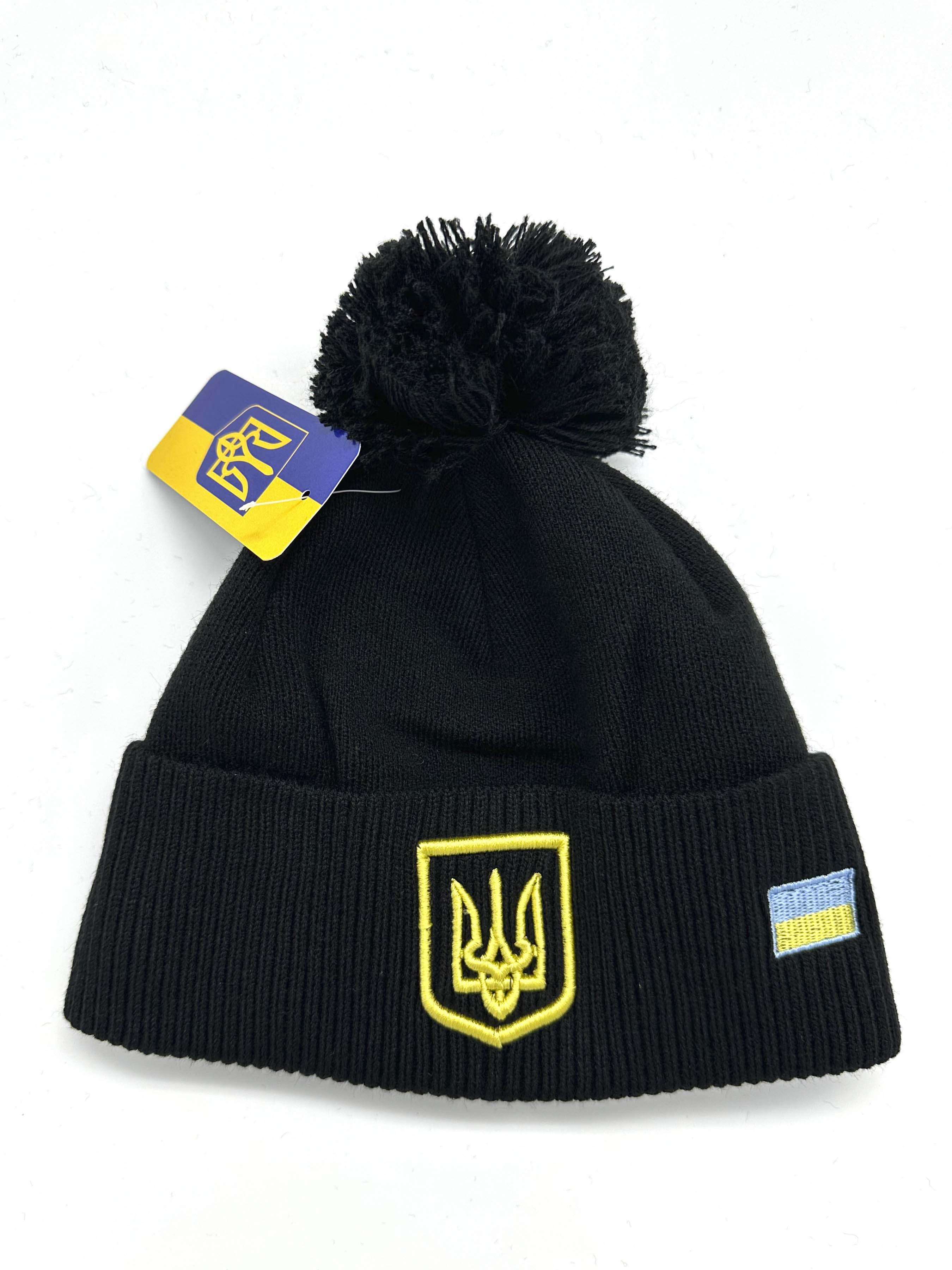 Шапка Слава Украине Черный (UA-0032-59)