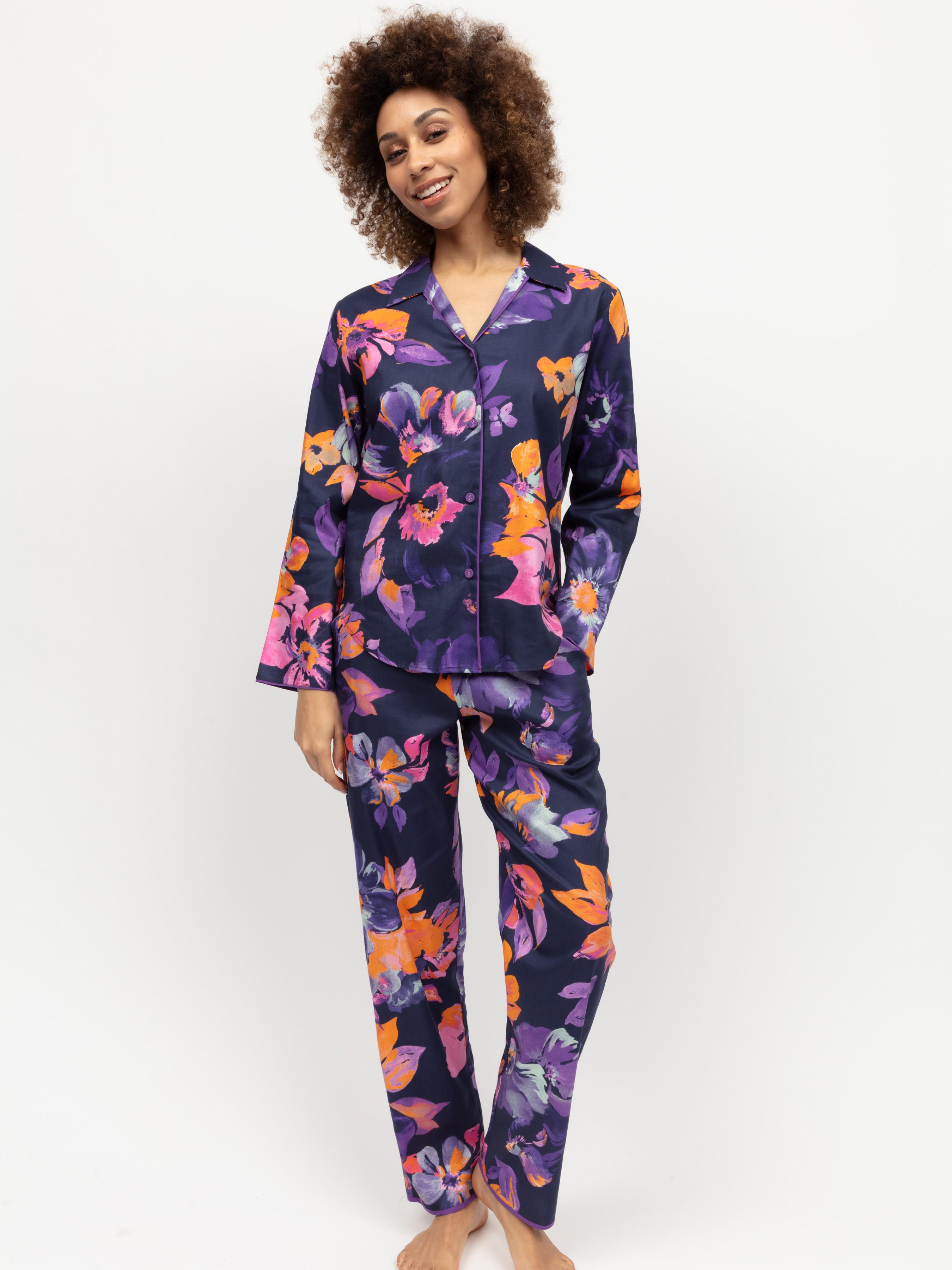 Пижама женская CYBERJAMMIES Edie 0461-0462 20/3XL Синий с цветочным принтом (5051877524668)