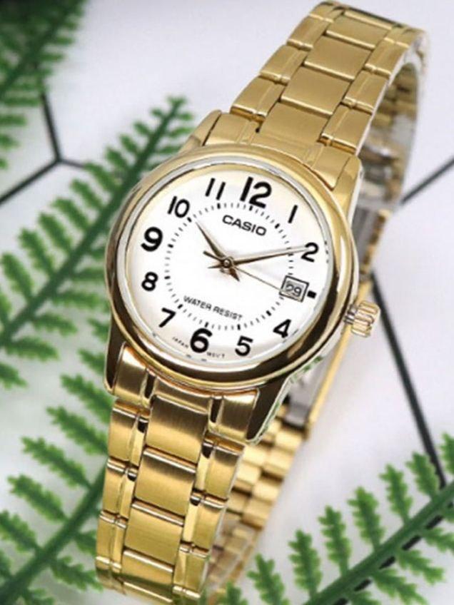 Наручные часы женские Casio LTP-V002G-7B Timeless Collection Lady Timeless Collection Белый (2928776189)
